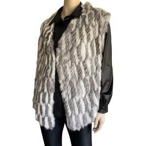 Elliatt Open Sleeveless Rabbit Fur Vest Sz M​​​